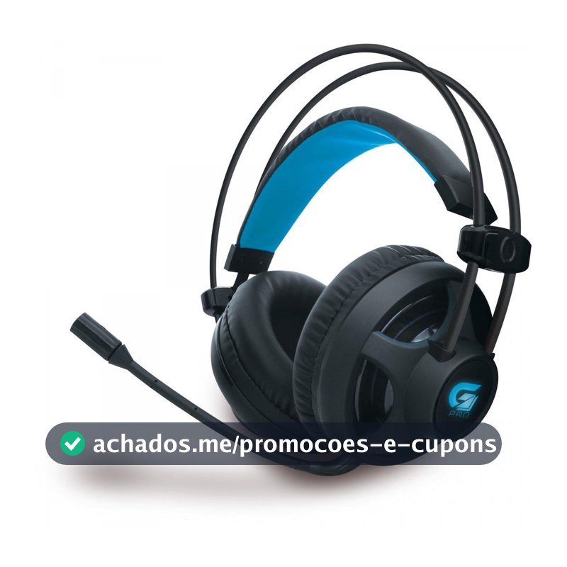 Headset Gamer Fortrek Pro H2 LED Azul Preto