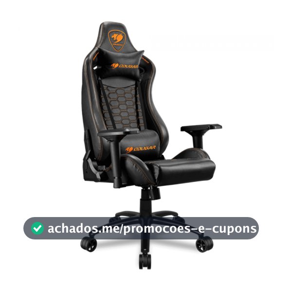 Cadeira Gamer Cougar Outrider S, Reclinável, Black, 3MOUBNXB.0001